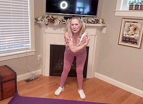 67yearold porn star pink leggings yoga