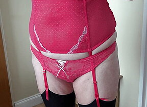 Mrs Sandie 50 stockings and suspenders and my