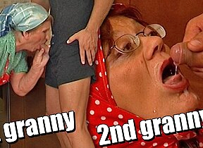 Young cock fucks two grannies!